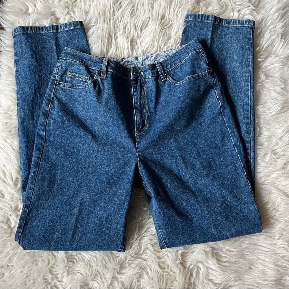Vintage Appleseed’s High Rise Straight Leg Jeans Medium Wash Blue 12MT
